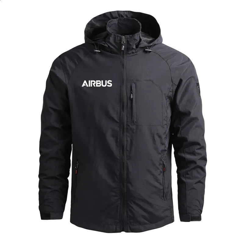 Outerwear Casual Hooded Flight Aviation Windbreakers Lightweight Pilots Airbus Men Jackets Coats 250821