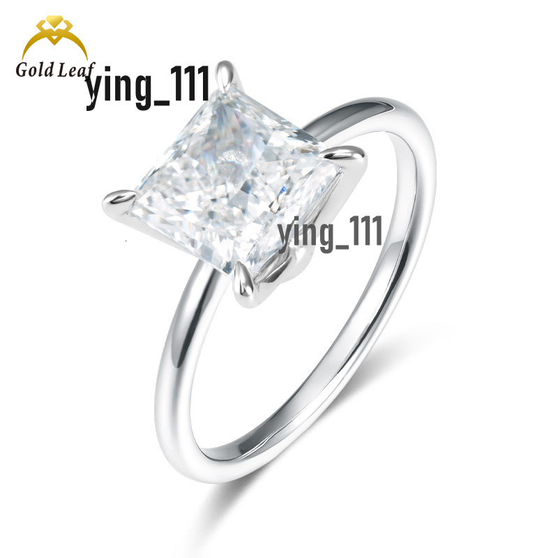 Custom Made 14K 18K White Gold Lab Grown Diamond Ring D VVS Princess Cut 1CT 2CT 3CT Customizable Lab Diamond Ring