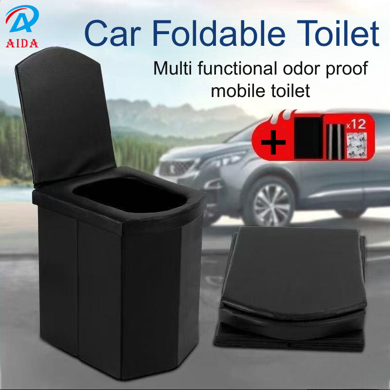 Compact Emergency Portable Toileting System - Ideal for Car Traveling & Campsites with Anti-Smell Feature for Adults & Children - HWMT1