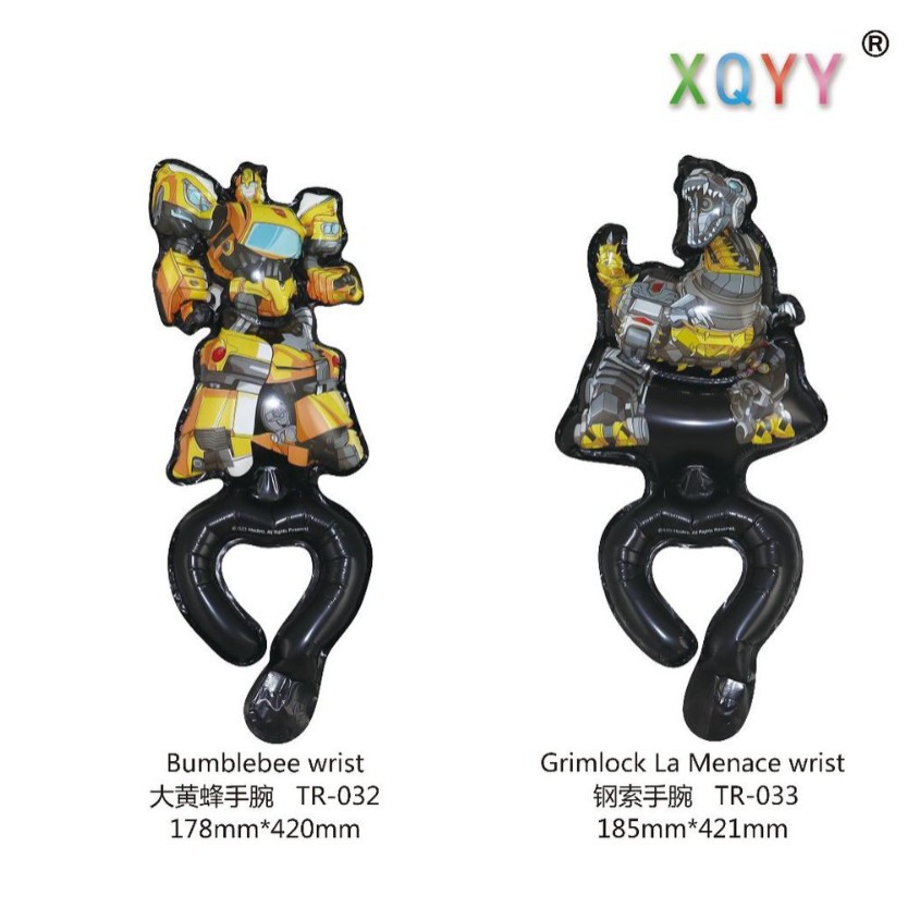 Transformers Transformers Wristbands - Bumblebee Optimus Prime Megatron Aluminum Foil Balloons for Boys' Birthday Party Decorations