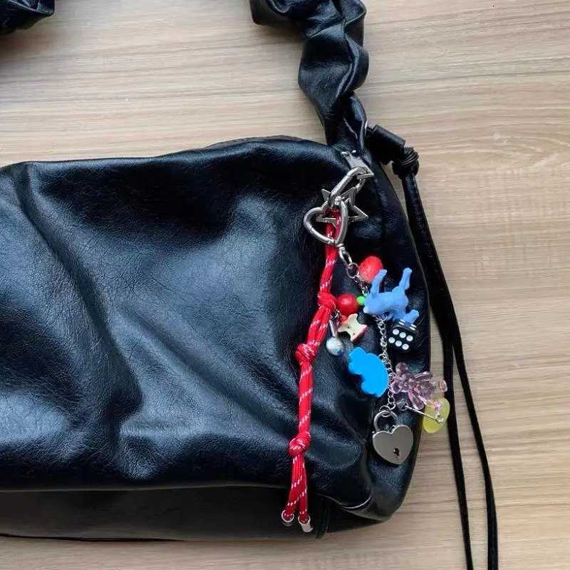 Charm Woven Rope Keychain Phone Colorful Lanyard Bag Pendant Decor Anti-lost Keychain Lanyard Small Fresh Keychain AccessoriesXJ25082