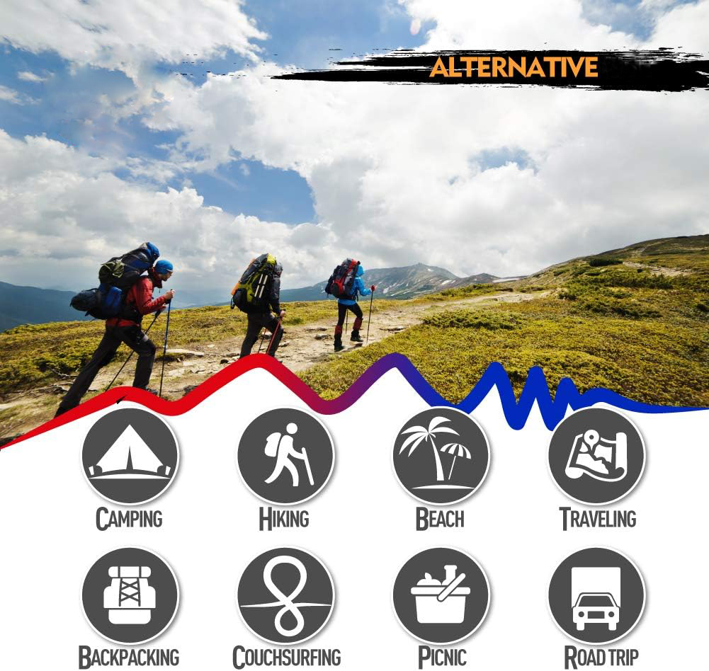 Compact Portable Waterproof Reusable Airbed Mattresses by 40D Nylon Material Great Addition To Your Travel Gear