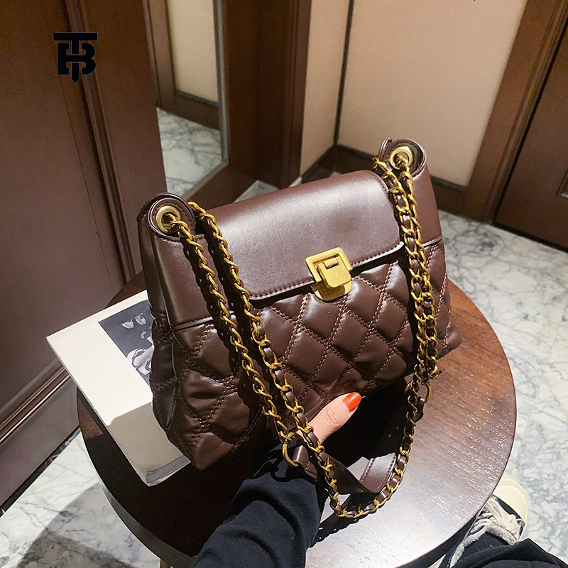 TB BHULAMTE Women's Luxury Diamond Grid Casual Shoulder New Fashionable Versatile Crossbody Style Handbag Free Shipping Bag Z260124