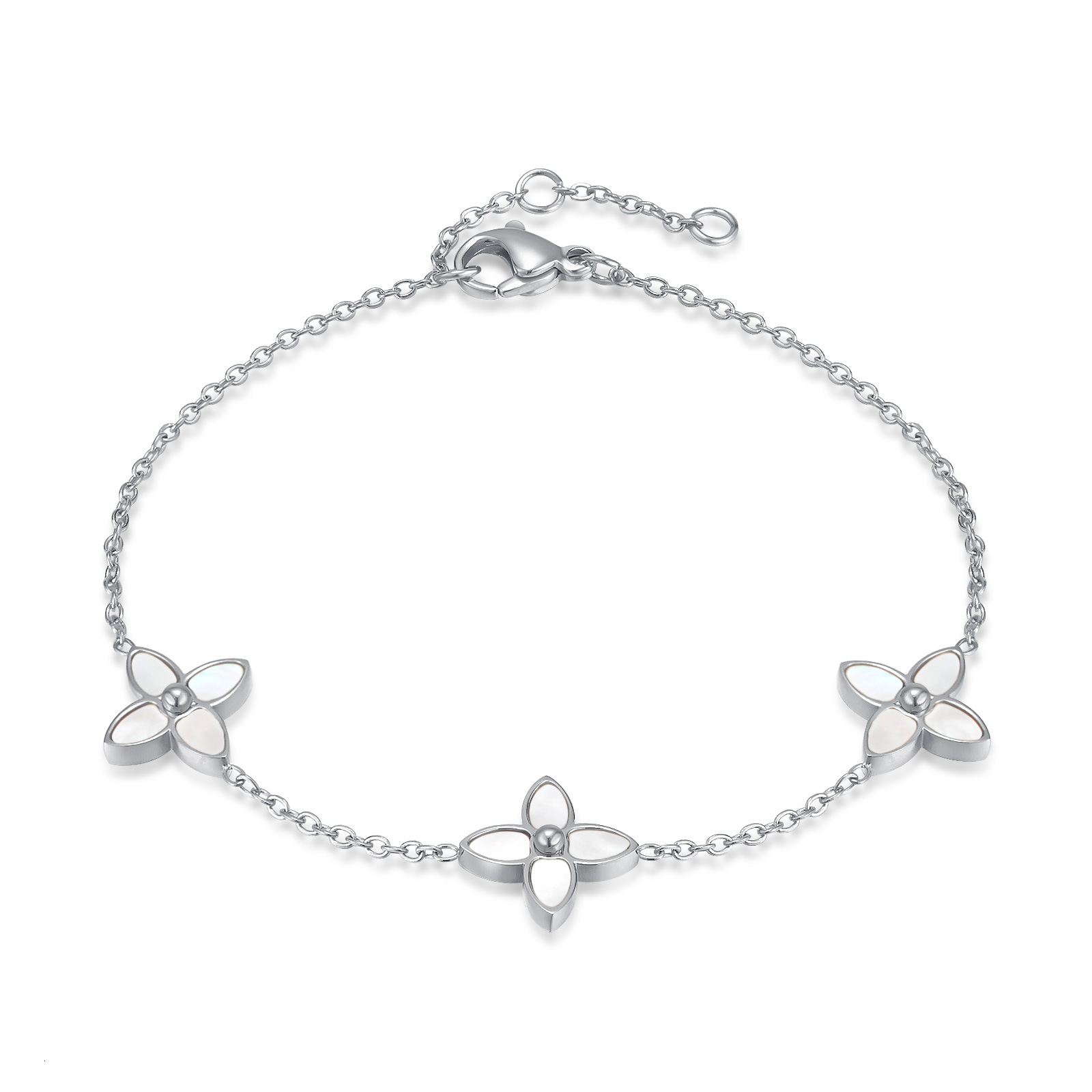 INS Style Niche Design Lucky Clover Personality Fashion Versatile Titanium Steel Bracelet Women's Jewelry - view 8