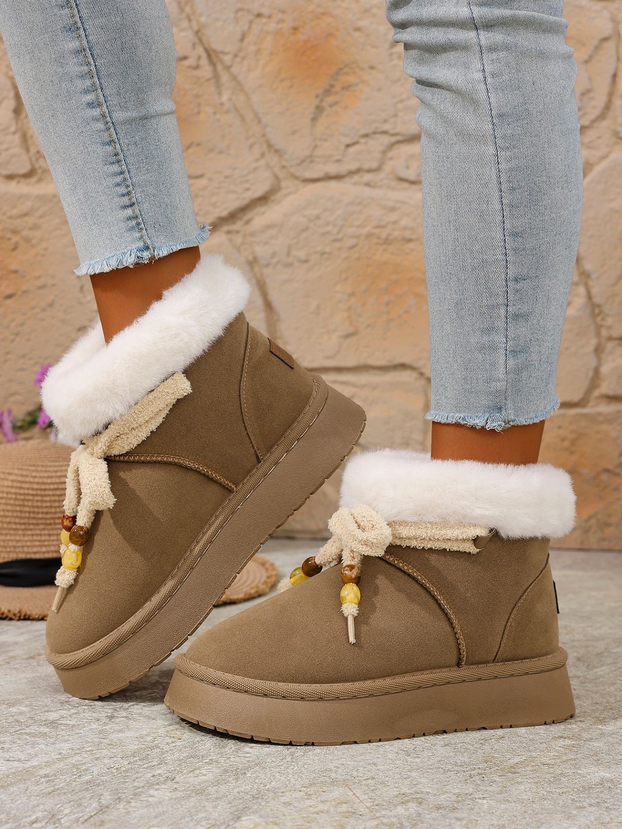 Vintage Versatile Womens Cotton Shoes Autumn Winter 2025 Designer New Style Outdoor Lined Thickened Warm Snow Boots Sizes 36 to 41