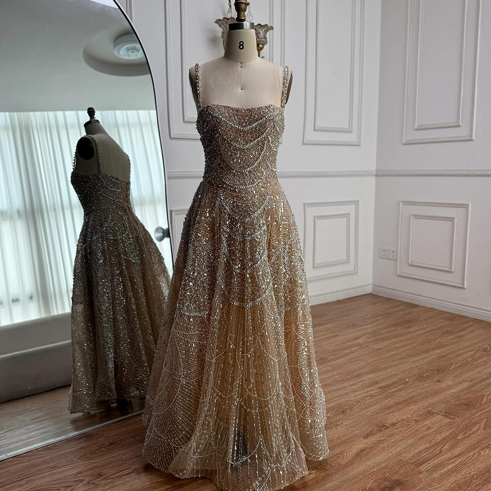 Sparkling evening gown one line sequins spaghetti straps backless knee length ball gown custom Vestido De Noite 250103
