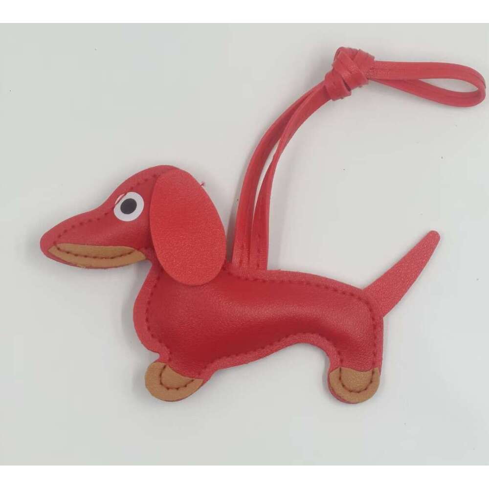 Designer Keychain Bag Charm Wallet Cartoon Dachshund Dog Accessories Pendant Cute DIY Lanyard Leather Puppy Couple Backpack Car Keychain Ornament