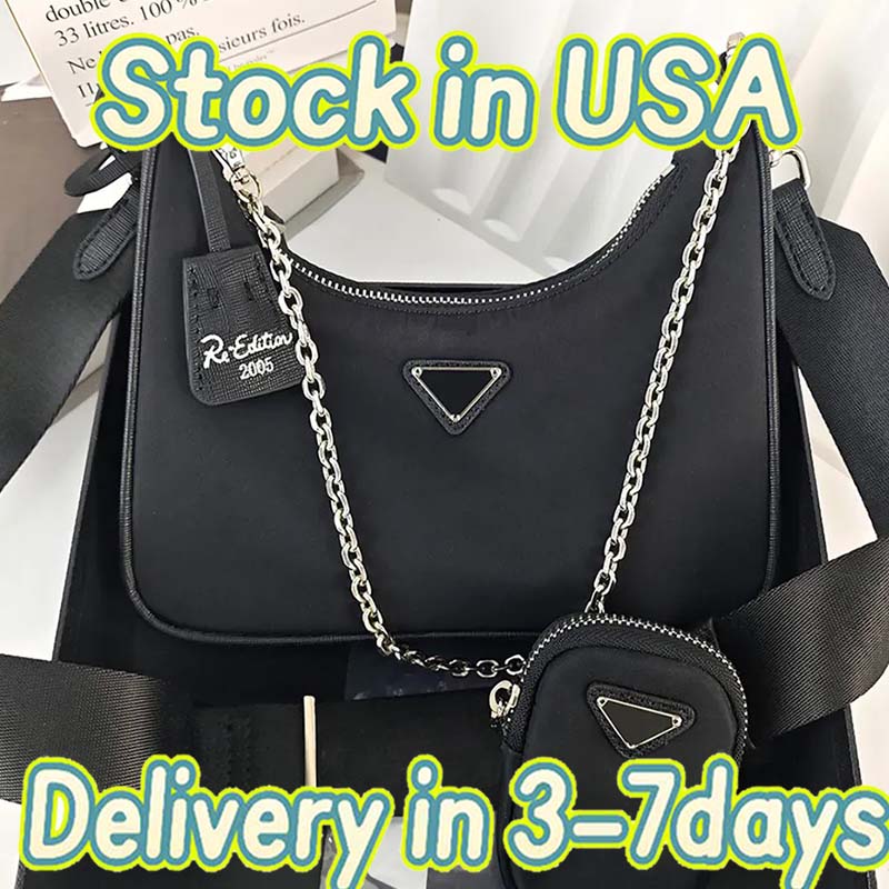 Designer Bag Classic Luxury chain Fashion Solid Color Purse Vintage Women's Black Nylon Handbag Designer Shoulder Bag Satchel Large capacity bag luck 001
