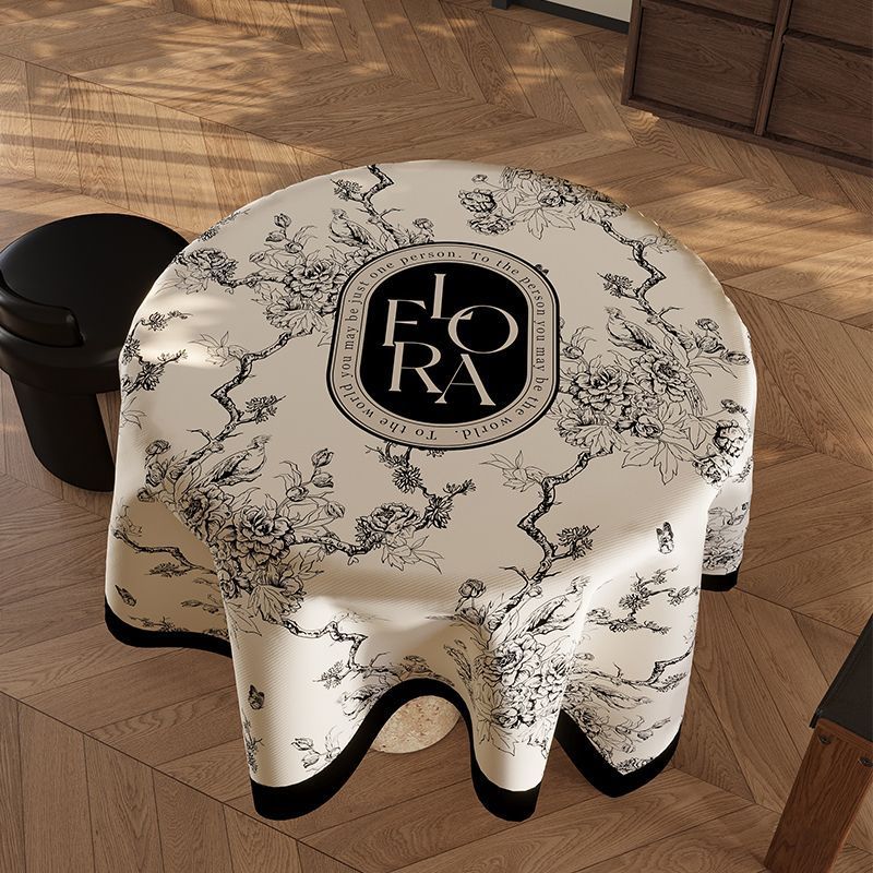 Designer Luxury Modern Printed Dining Custom Table Cover Home Hotel Round Table Cloth
