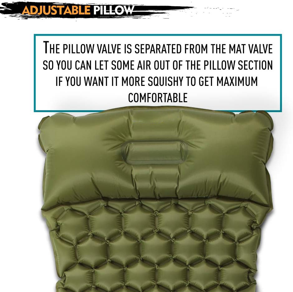 Compact Portable Waterproof Reusable Airbed Mattresses by 40D Nylon Material Great Addition To Your Travel Gear