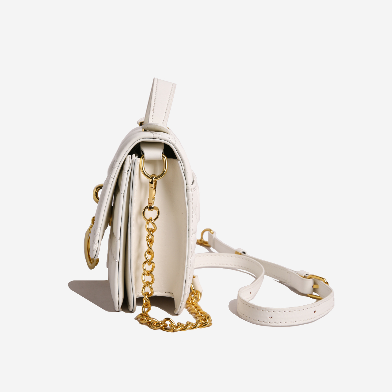 Genuine leather women's handbag original fashion leather embellishment embossed letter design, simple casual backpack, simple leather bag 2025 mo