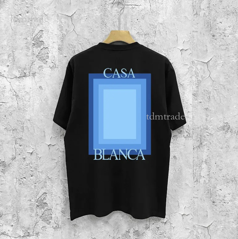 Casas Tshirts Designer T Shirt Oversized Casas Blana Tshirt Beach Holiday Sleeve Casual Fashion Casas Blanc T-Shirt Men Cotton Casablancamens Set Shirt F49
