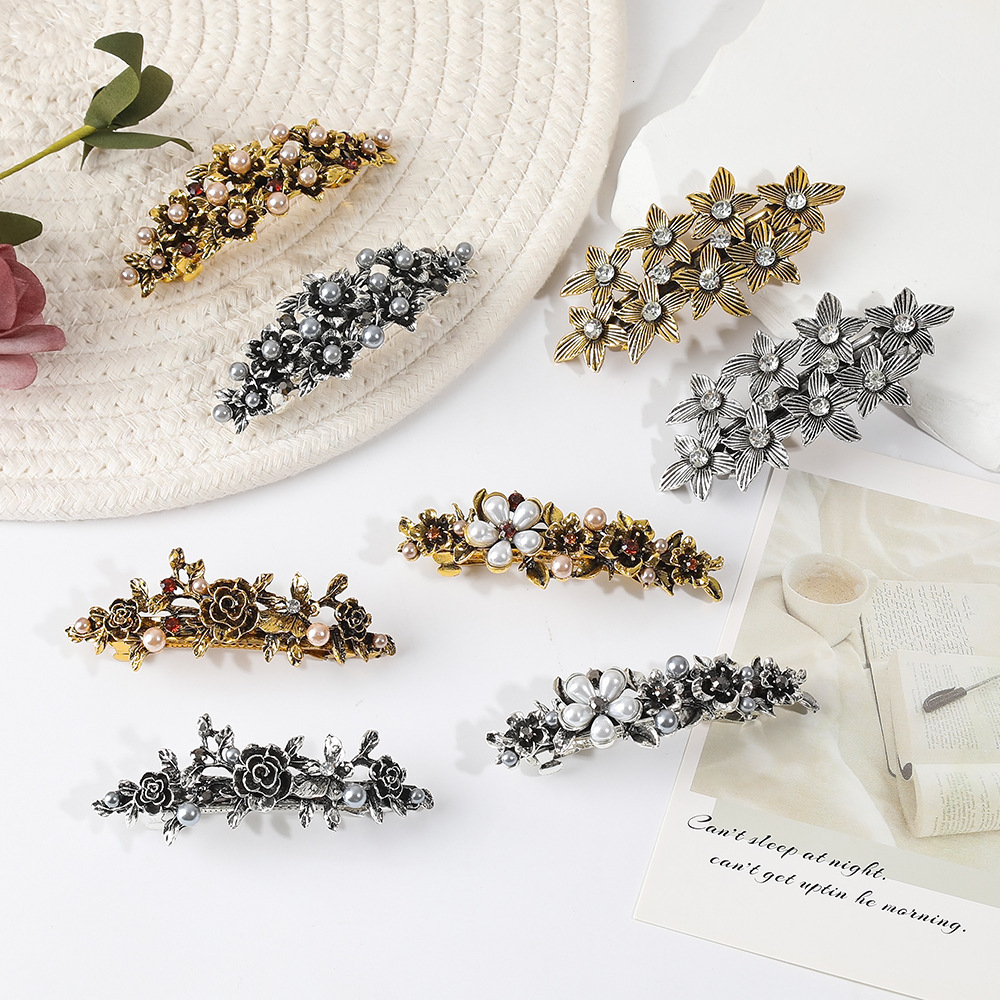 Rose Flower Spring Simple Versatile Lady Top Fashion Back of Head Half Up Clip Hair Accessory SY-8093