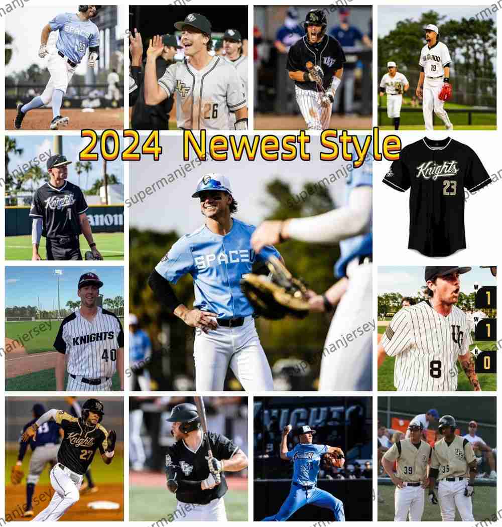 New Custom Stitched UCF 2024 Baseball Jersey Mens 36 Ruddy Gomez 44 Andrew Sundean 16 Hunter Patteson 5 Trent