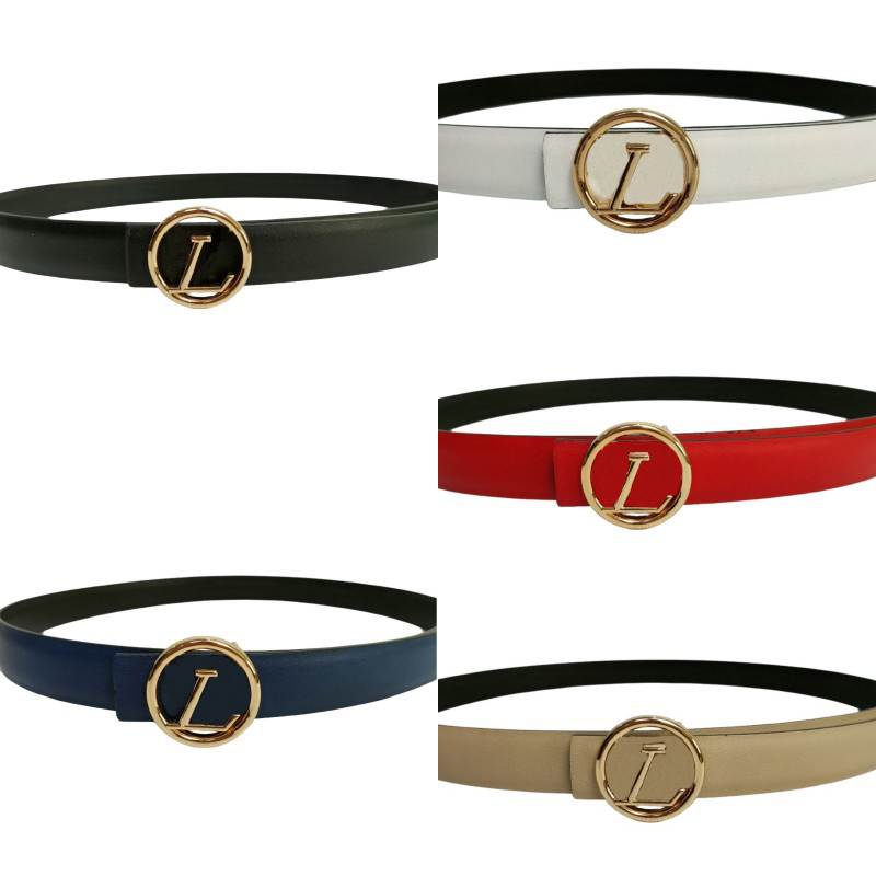 Simple designer belt women metal letters buckles belt for man designer solid color genuine leather width 2.5cm mens belt designer thanksgiving day gift faf320