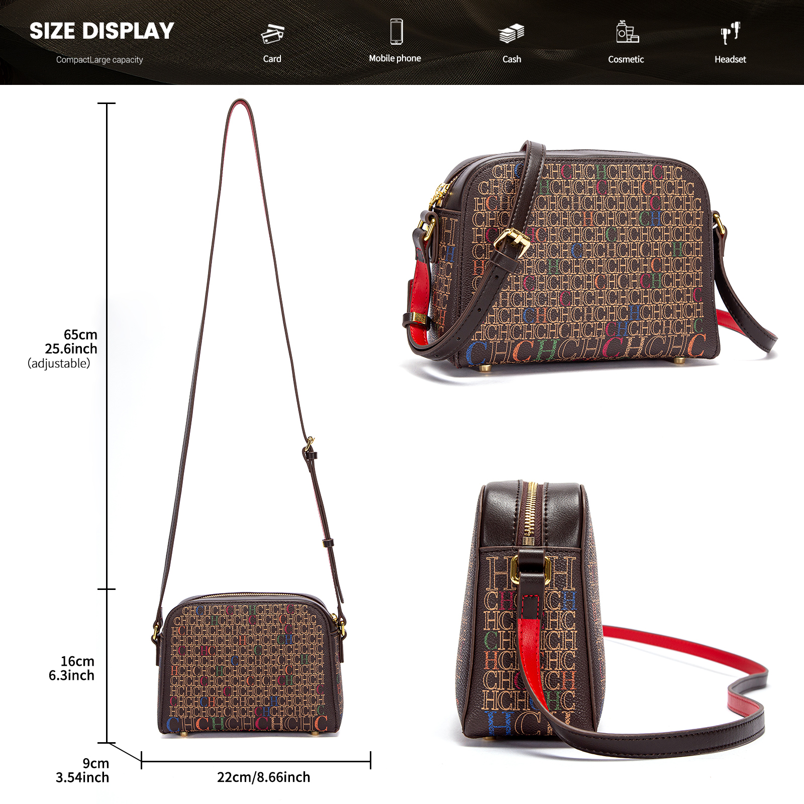 Fashion Women's Large Capacity Handbag 2025 Autumn New Multi functional Women's Shoulder Bag