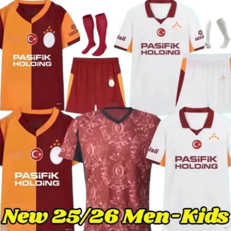 Galatasarays 25 26 Soccer Jerseys ICARDI ZANIOLI BAKAMBU MERTENS ZAHA AKGUN AKTURKOGLU 100th Anniversary 2025 2026 football jersey Men Kids Kit Football Shirt