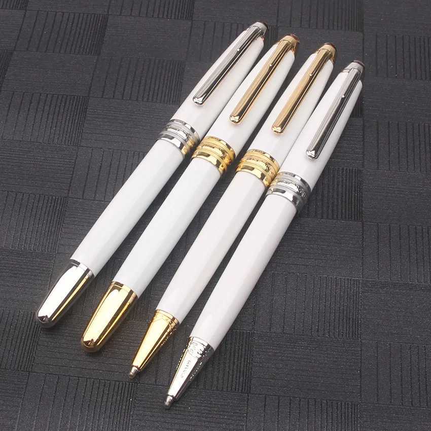 Unique Metal Resin MSK 163 Ballpoint Pen Rollerball Fountain Pen Ceramic White NOVEL Writing Gift Stationery D250822