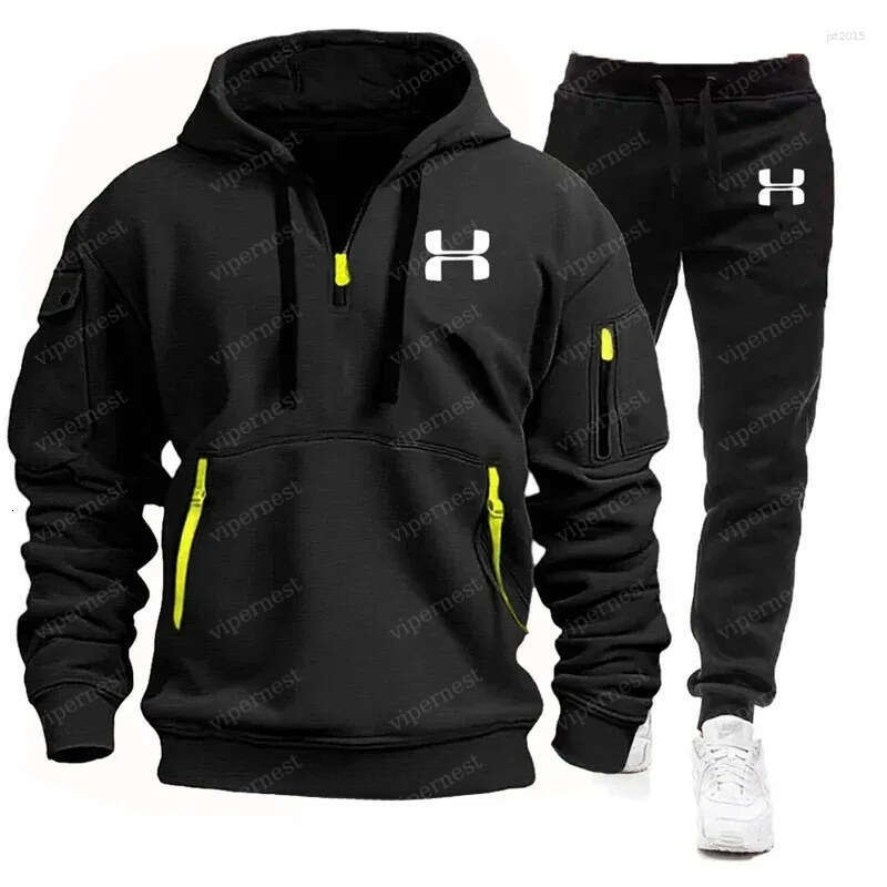 Men's Hoodie Designer Sweatshirt Multi-pocket Zipper Long-sleeved Hoodie Sports Leisure Pants Two-piece Fitness Jogging Suit Mens Hoodies Hooded Sweatshirt