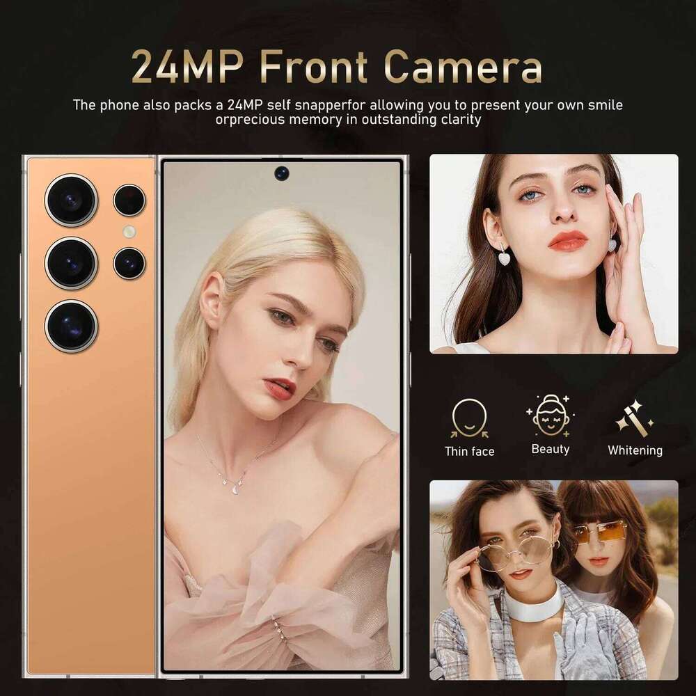 Cell Phones Cell Phones S25 Pro,Smartphone Android,6.8 Inch,8+256Gb Rom,Dual Sim,Mobile Phone,Google Play Store,24+48Mp,6000Mah,Celulares