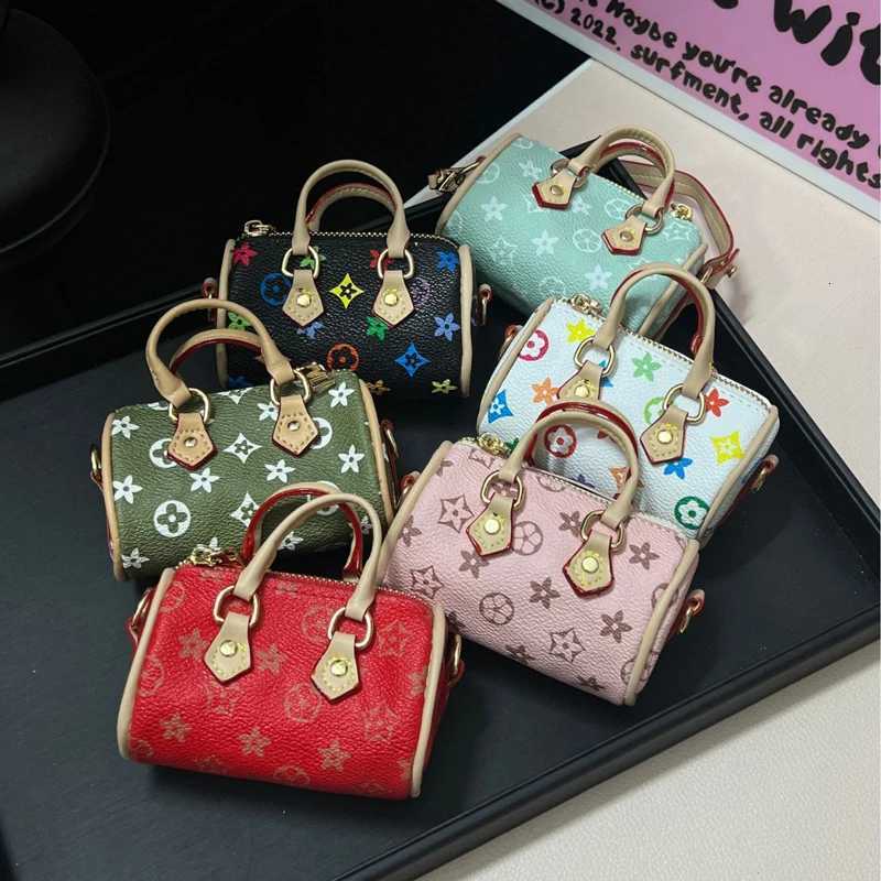 Mini Old Flower Pillow Bag Universal Coin Wallet Headphone AirPods Case Car Key Holder for AirPods 4/Pro2 Small Items Organizer Z250822