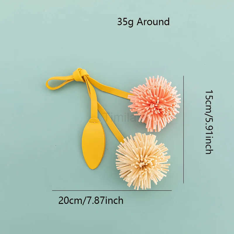 Bag Charm Flower Ball Pendant Luxury Fashion High-grade Tassels Leather Flower Car Pendant Decoration Bag Accessories U250822