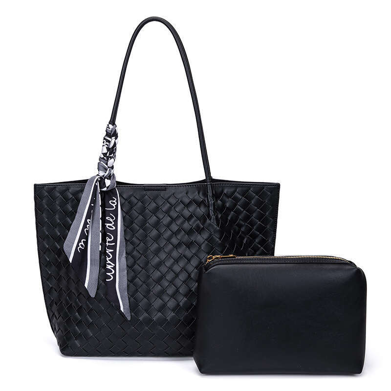 Lanjia- 2024 New Woven Handmade Women's Handbag Large Capacity Tote Faux Leather Shoulder Crossbody Mother Bag 8Fe07