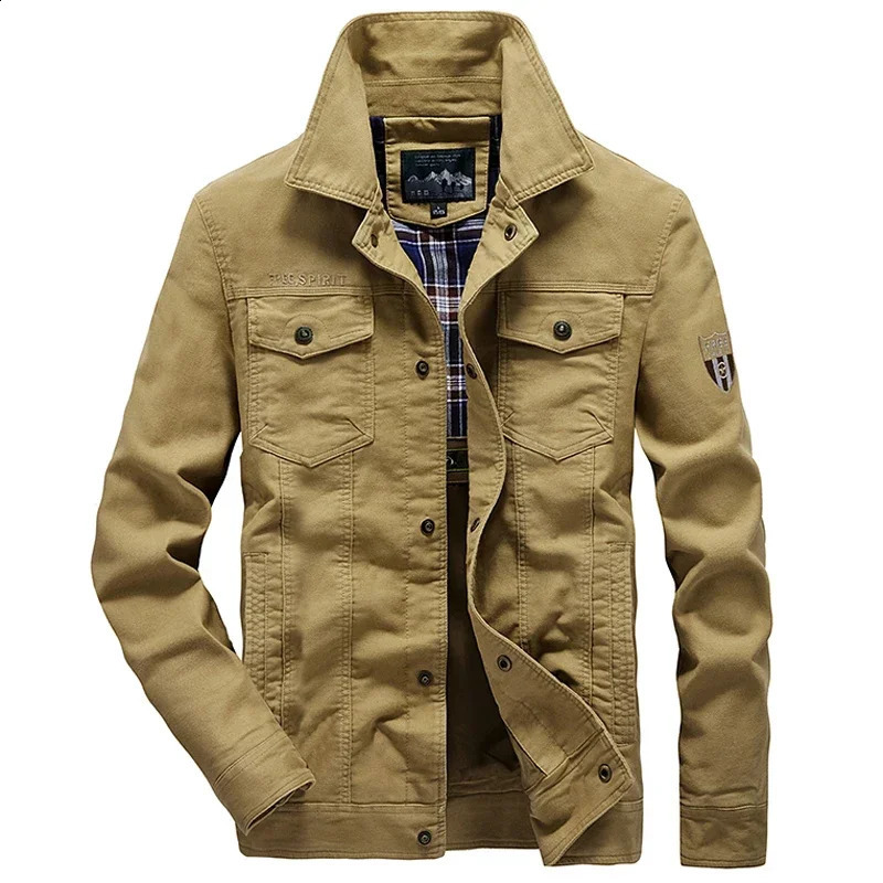 Mens Lightweight Cotton Military Jackets Spring Autumn Casual Multipocket Army Pilot Cargo Flight Bomber Jacket Men Clothing 250818