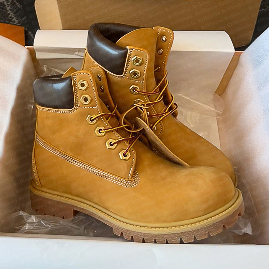 TOP boot Designer luxury Tims Boots Shoes Men Boots Waterproof Ankle Classic Martin Shoe Cowboy Yellow Red Blue Black Pink Hiking Motorcycle Boots Eur 36-47