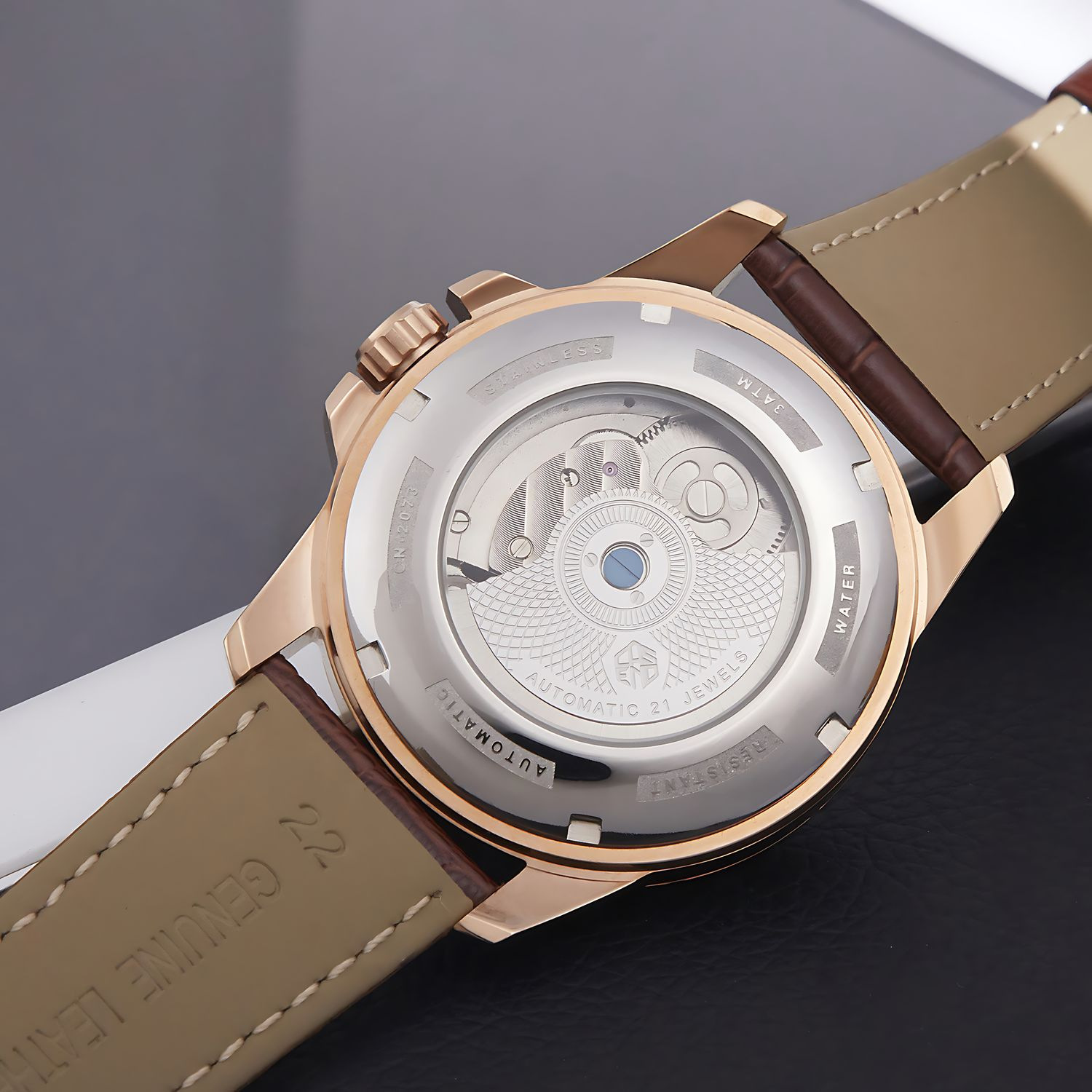 carseno brand stainless steel luminous waterproof crossborder tourbillon automatic mechanical watch2073g large dial