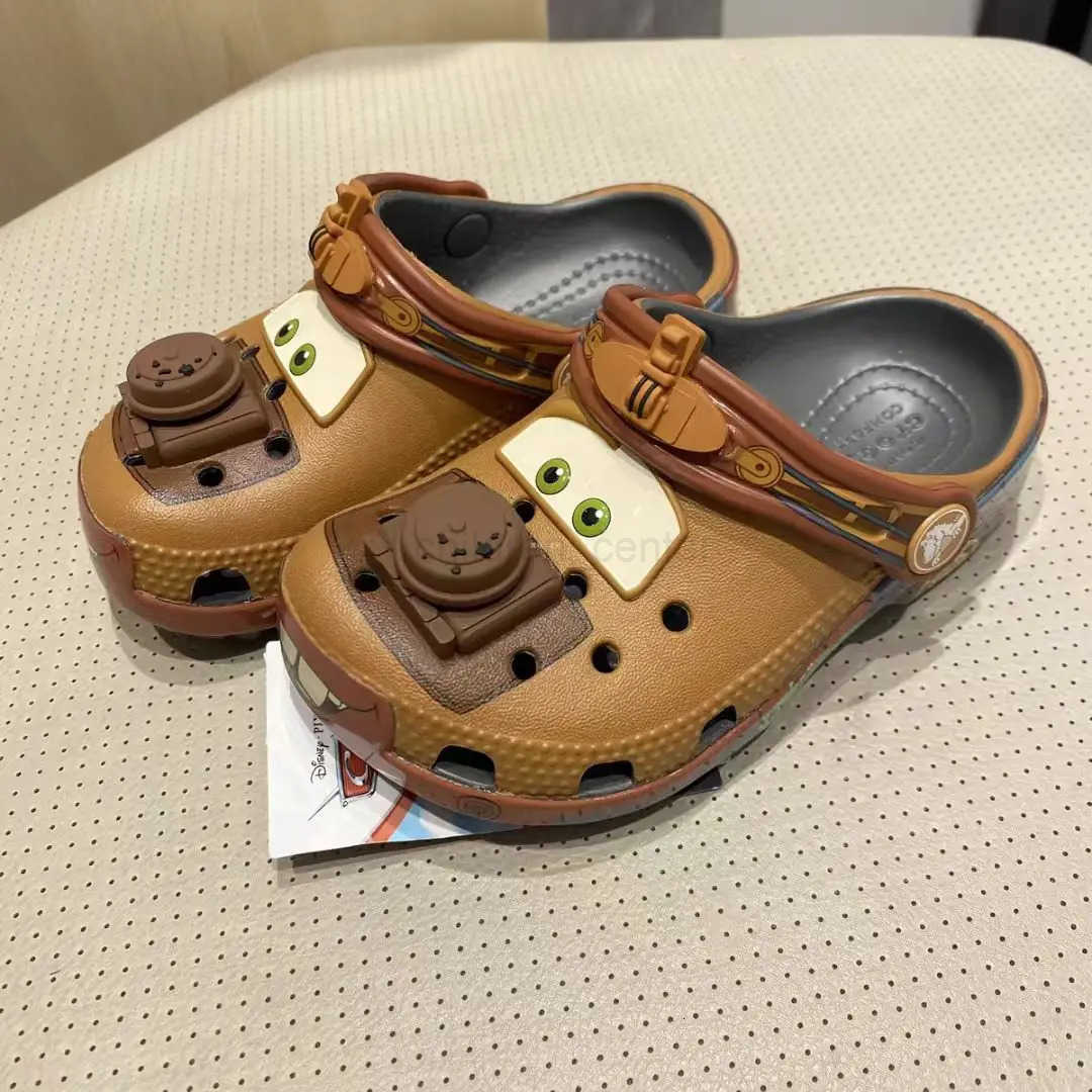 Disney New Cartoon Mater Character Slippers Cute Cars Anime Figurine Cosplay Outdoor Sandals Eva Shoes Anime Peripherals Childrens Gifts W250822