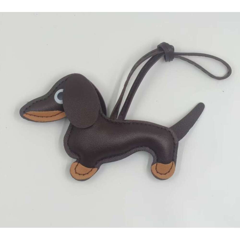Designer Keychain Bag Charm Wallet Cartoon Dachshund Dog Accessories Pendant Cute DIY Lanyard Leather Puppy Couple Backpack Car Keychain Ornament