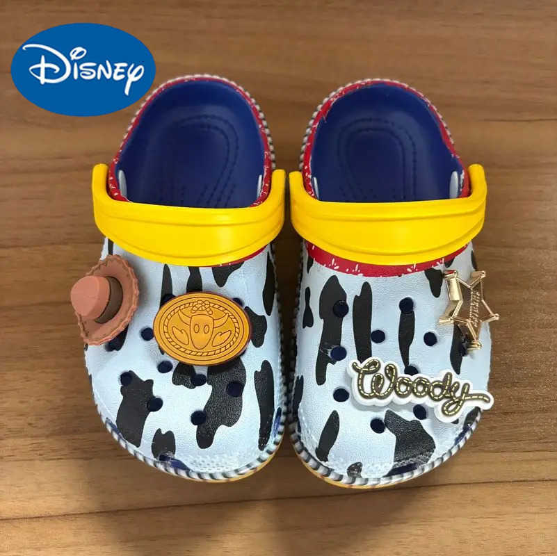 Disney Hot Toy Story Woody Jessie Buzz Lightyear Hole Sandals Eva Anime Kawaii Home Beach Slippers Shoes Summer Slippers For Kids Gifts H251218
