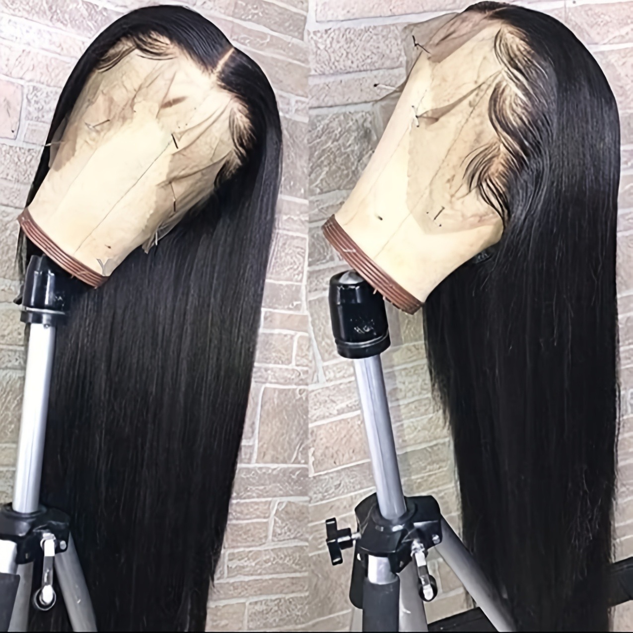 Chocolate Brown 13x4 Lace Front Wigs 200% Density Straight Lace Frontal Wig 360 Pre Plucked Wear And Go Glueless Wigs Synthetic HD Lace Wigs