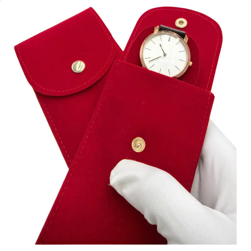 Portable Flannelette Fabric Watch Pouch Storage Bag Single Watch Travel Organizer Display Pouch for Men and Women Drop 250818