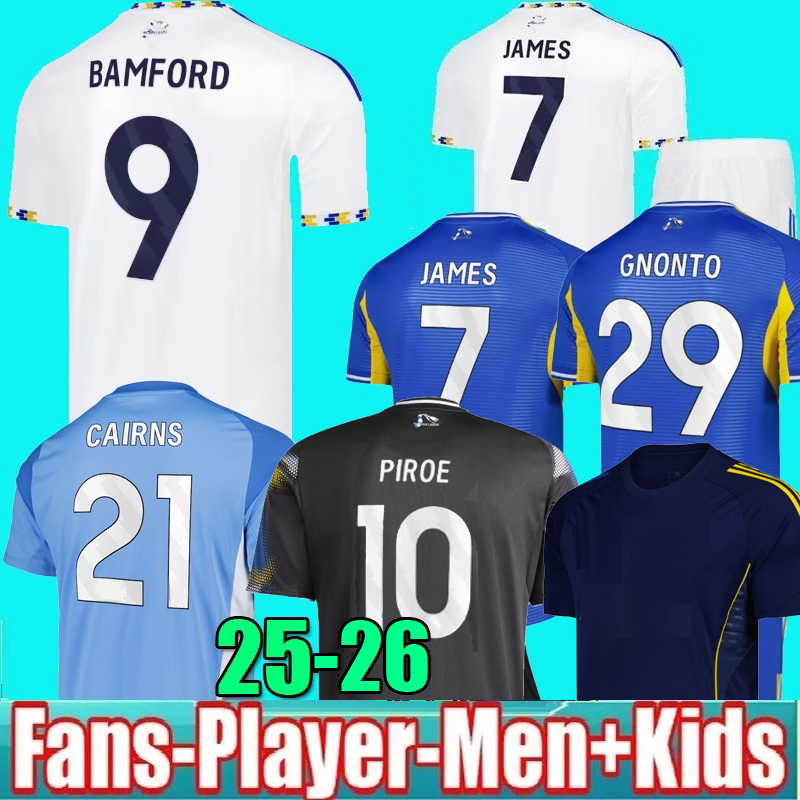 S-4XL Okafor 25 26 Calvert Lewin Piroe Soccer Jerseys Home Away third 2025 2026 Longstaff Leeds SUMMERVILLE james Football Shirt Men Kids kits Georginio GNONTO