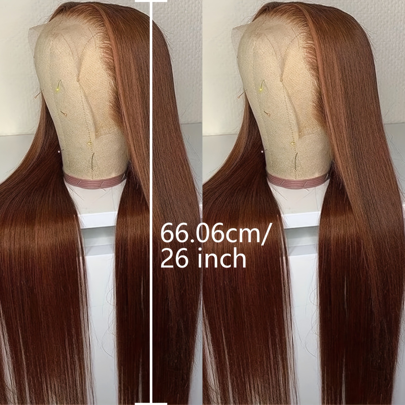 Chocolate Brown 13x4 Lace Front Wigs 200% Density Straight Lace Frontal Wig 360 Pre Plucked Wear And Go Glueless Wigs Synthetic HD Lace Wigs