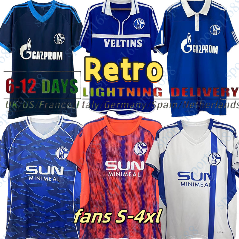 2025 2026 FC Schalke 04 Soccer Jerseys Retro 00 02 10 11 SCHALLENBERG SYLLA KARAMAN MATRICIANI BACHMANN WASINSKI HAMACHE 25 26 Home Men Football Shirts
