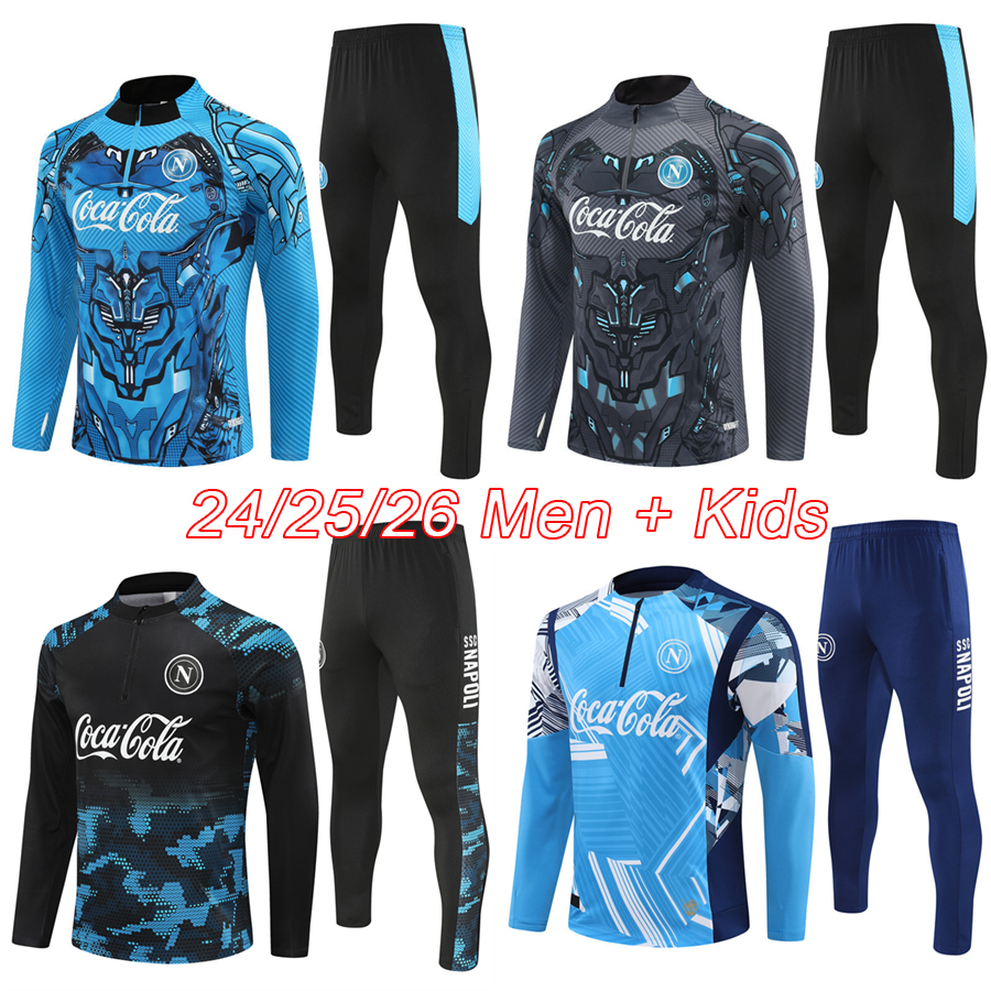 Lukaku tuta napoli survetement football tracksuit training kit naples 2025 2026 mens soccer tracksuit kids football kits 24 25 26 ensemble foot chandal futbol