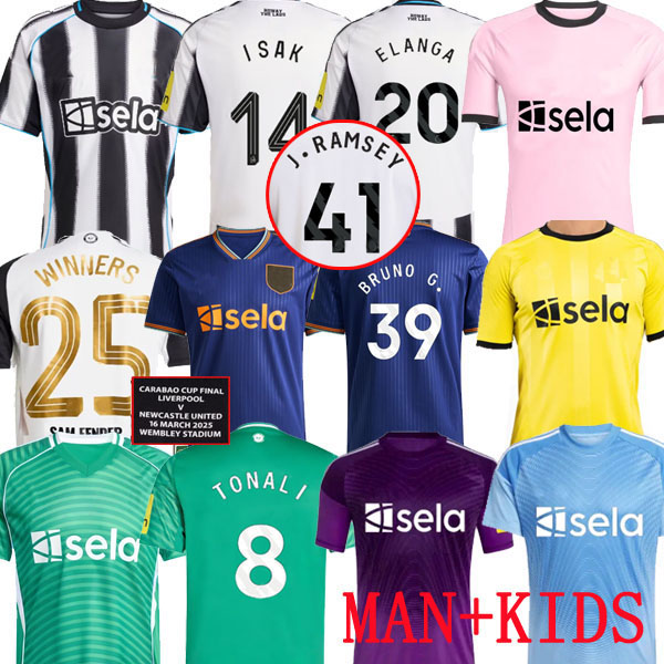 24 25 26 TONALI NEWCASTL E soccer jerseys BLACK Kids ELANGA 9 2025 BARNES BRUNO G. Gordon ISAK Football Shirt Home Away Botman fans WINNERS 25 TRAINING PRE MATCH THIAW EW