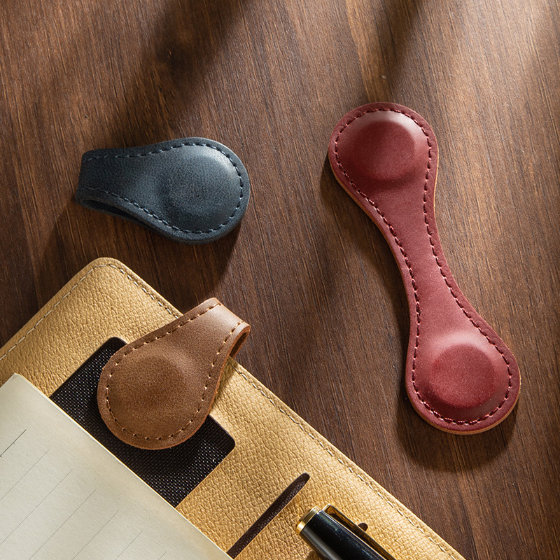 Vintage Style Leather Magnetized Bookmarks with Creative Designs & Personalization Options - SQ1