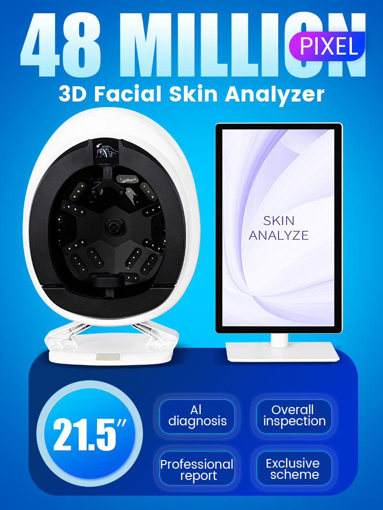 AISIA Q2 3D AI Facial Skin Analyzer Magic Mirror Detection Skin Problem Diagnosis 8 Spectrum Professional Analysis Results Salon Spa