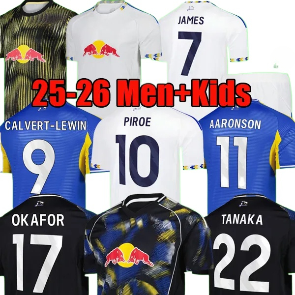 Leeds Football Shirt 25 26 STRUIJK RODON ROTHWELL BAMFORD PIROE AARONSON MATEO JOSEPH Soccer Jersey Uniforms Men Kids Kits ROTHWELL AMPADU Football Jersey Unitedd