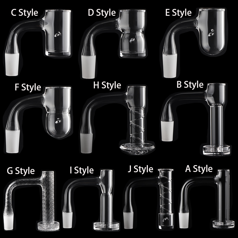 Full Weld Beveled Edge Control Tower Terp Slurpers Quartz Banger Round Bottom With 2pcs Tourbillon/ Spinning Air Holes Quartz Nails