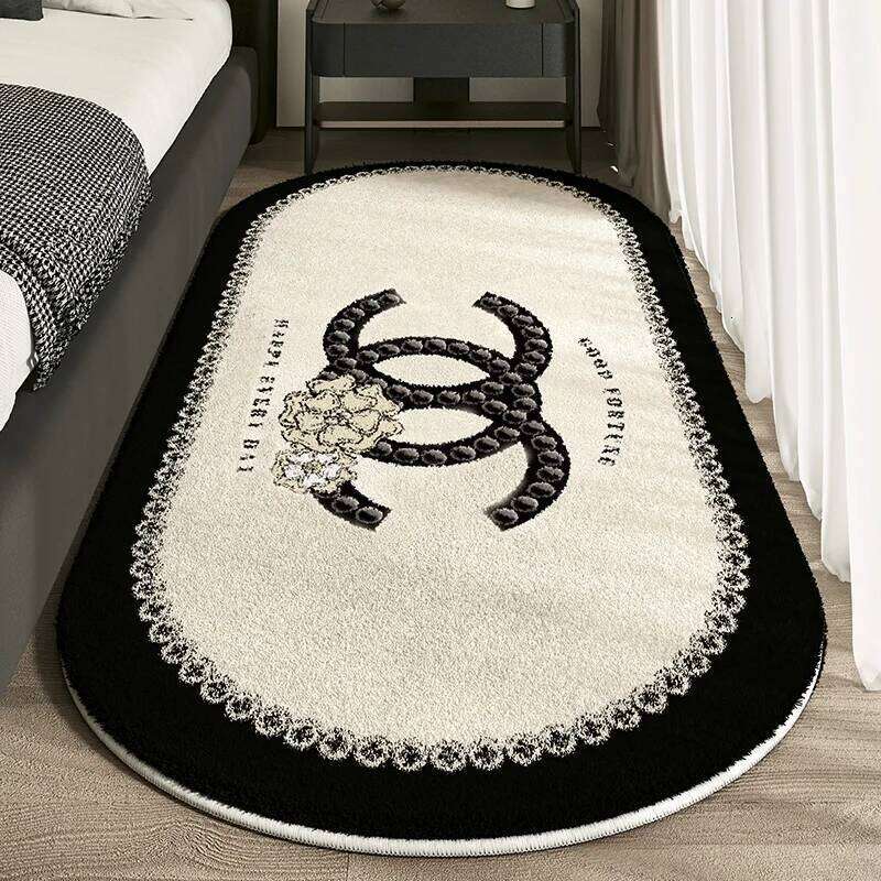 Imitation cashmere carpet, resistant to dirt and easy to maintain, French style small fragrance bedside blanket