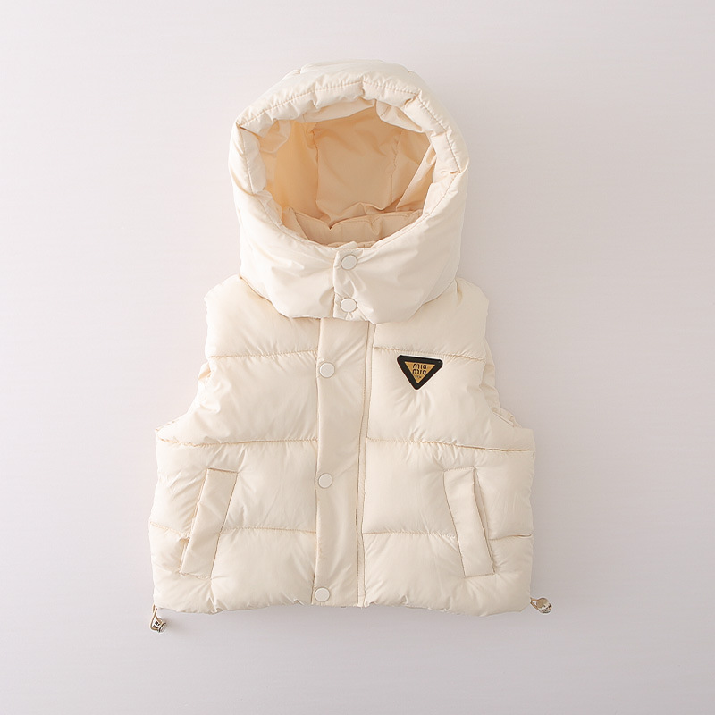 2025 New Arrival Boys' Winter Fleece Lined Hooded Vest Fashionable Warm Baby Toddler Winter Outfit 3 pieces