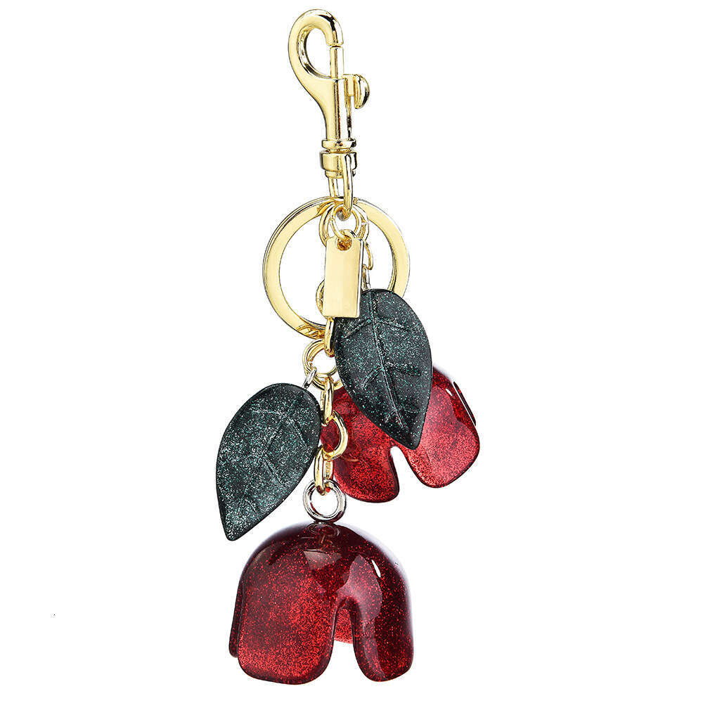 Designer Keychain Bag Charm Keychain Wallet Rose Keychain Crystal Pendant Women Tassel Flower Bag Accessories