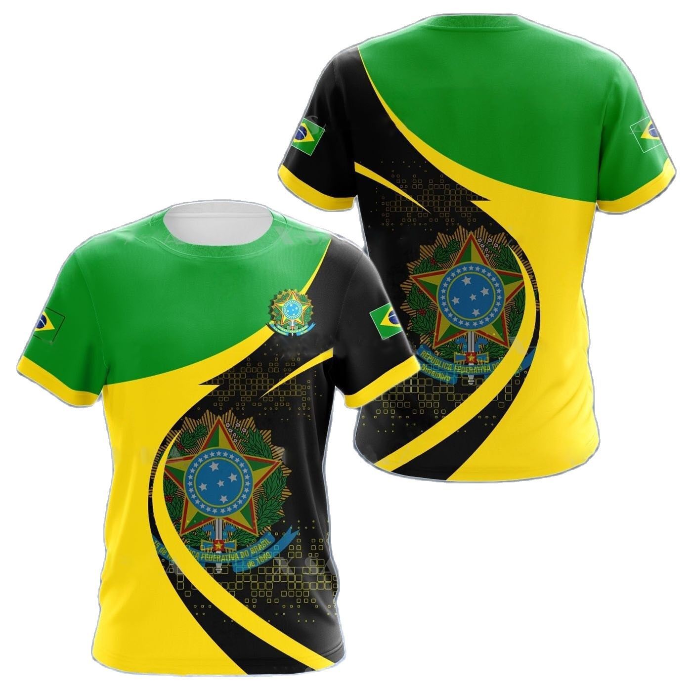 Brazil Fans' jersey Lightweight Breathable Soccer T-Shirt