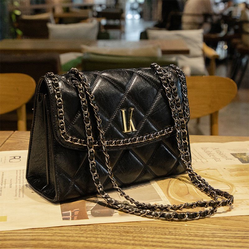 LORDLY KNACK designer light genuine leather casual tote high-quality vintage chain bag for woman