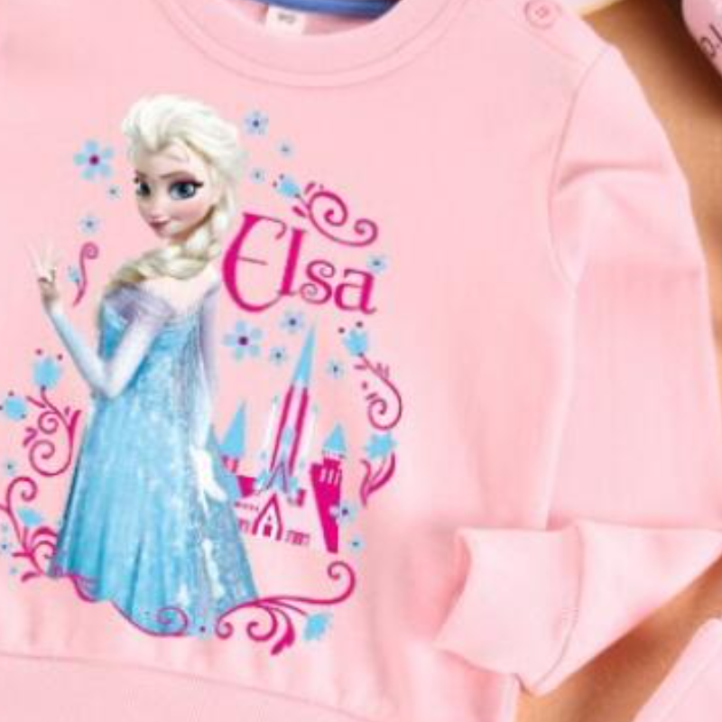 Disney Children's Designer Clothing Girls' designer clothing Princess Elsa's holiday outfit Set with princess print design Soft and com